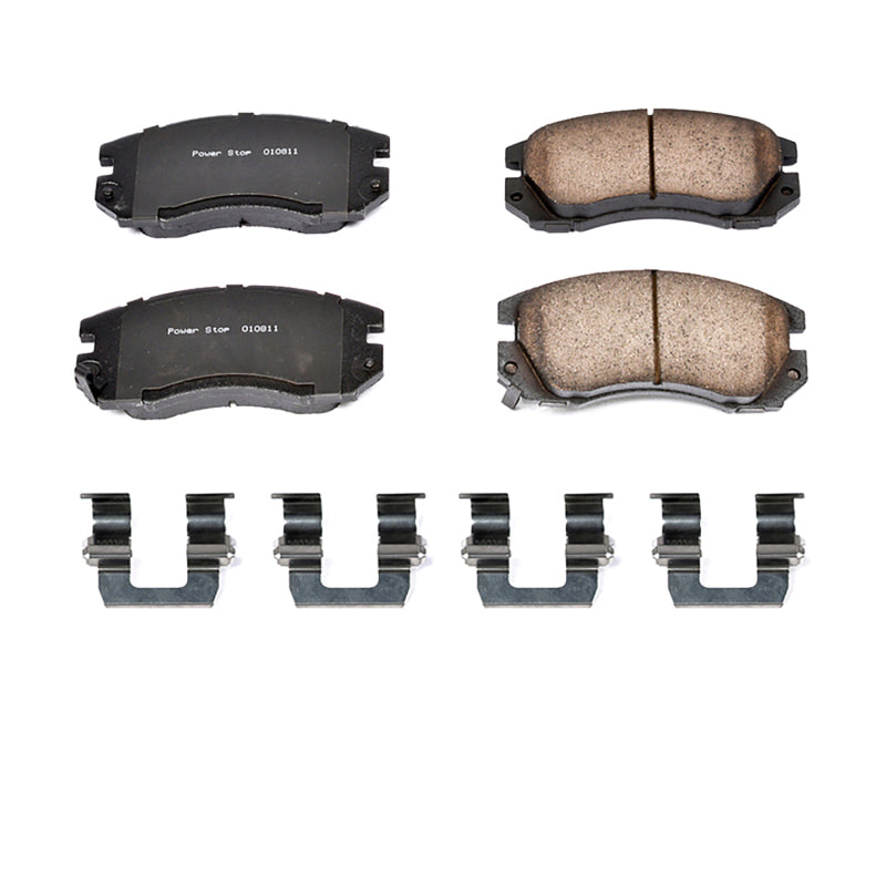 PowerStop Power Stop 91-94 Subaru Legacy Front Z17 Evolution Ceramic Brake Pads w/Hardware