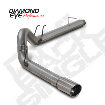 Diamond Eye Performance Diamond Eye KIT 5in DPF-BACK Single SS 08-09 6 4L F250-F350 PCKGD BX46X14X14OD EL-PL