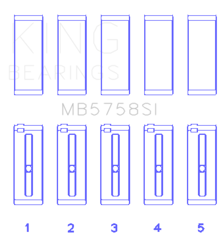 King Engine Bearings 2007 Mini Cooper Main Bearing Set - Size STD