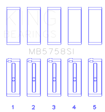 King Engine Bearings 2007 Mini Cooper N14B16 Main Bearing Set - Size +.3mm