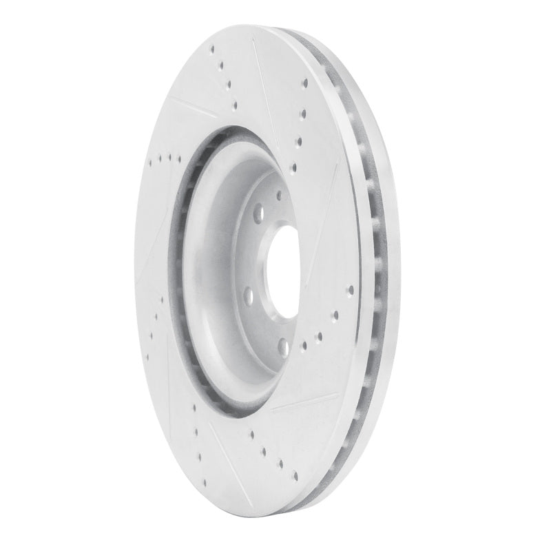 R1 Concepts R1 12-20 Audi Q5 (Mexico) Front Left Drilled & Slotted Silver Brake Rotor