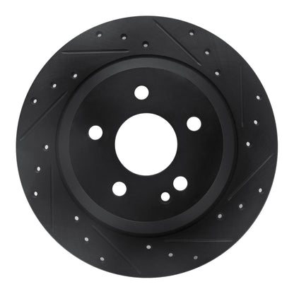 R1 Concepts R1 16-23 Mercedes-Benz Viano (Mexico) Rear Right Drilled & Slotted Black Brake Rotor