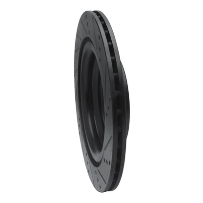 R1 Concepts R1 13-19 Mercedes-Benz GL350 Rear Left Drilled & Slotted Black Brake Rotor