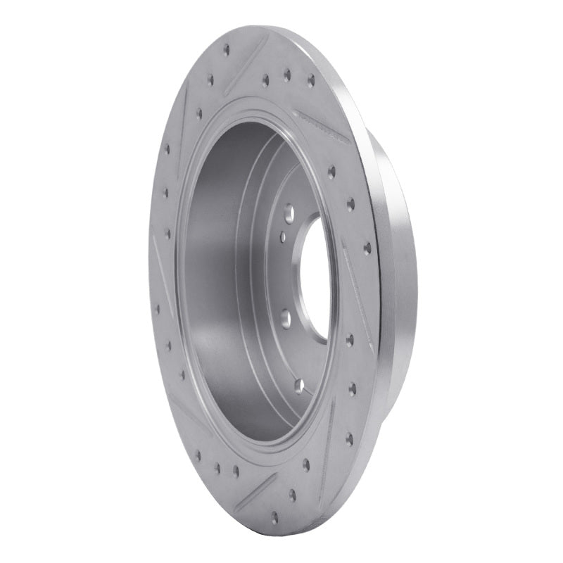 R1 Concepts R1 16-22 Hyundai TUCSON Rear Right Drilled & Slotted Silver Brake Rotor