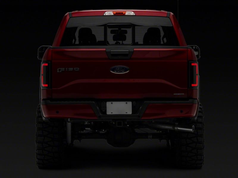 Raxiom 15-17 Ford F-150 Axial Series LED Tail Lights- Black Housing (Smoked Lens)