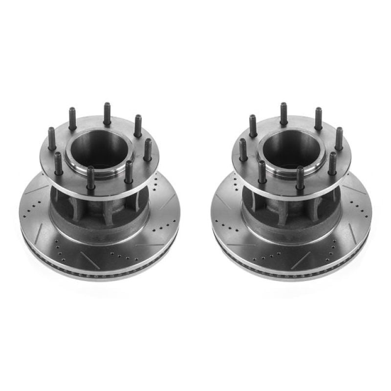 PowerStop Power Stop 17-22 Ford F-350 Super Duty Front Drilled & Slotted Rotor - Pair
