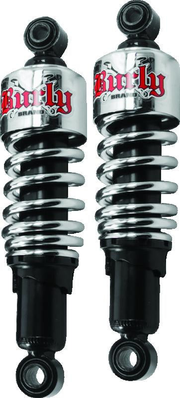Burly Brand XL Shocks 10.5in - Chrome