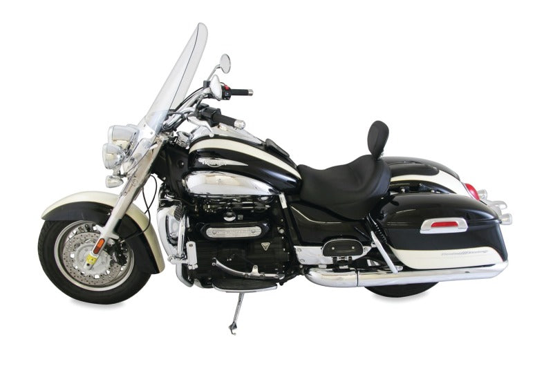 Mustang Motorcycle Mustang 08-18 Triumph Rocket III Touring Standard 2PC Seat w/Driver Backrest - Black