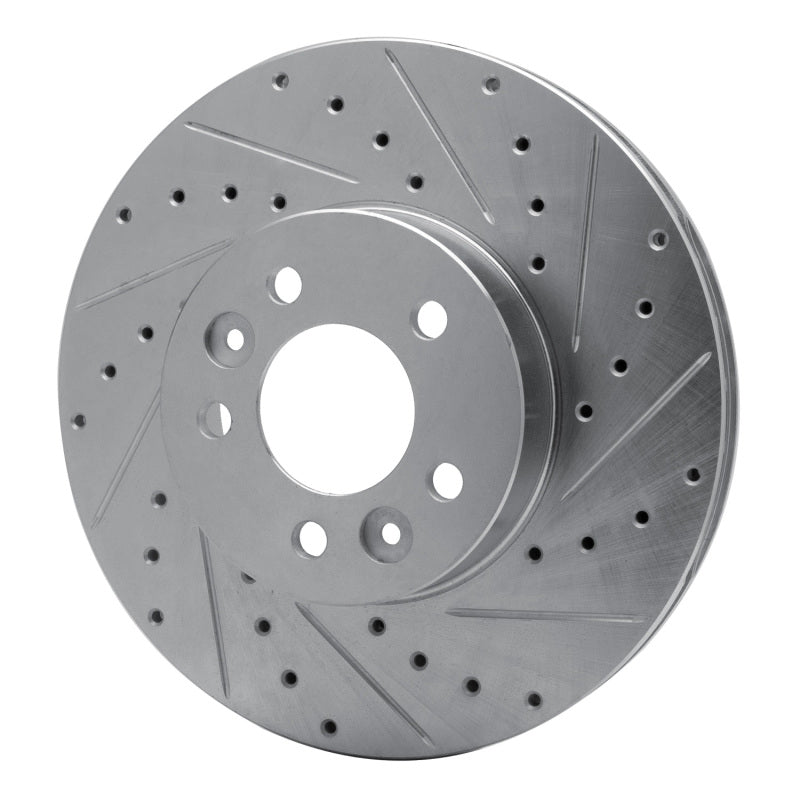 R1 Concepts R1 98-02 Ford Crown Victoria Front Right Drilled & Slotted Silver Brake Rotor