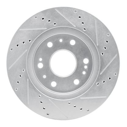 DFC 05-20 Cadillac Escalade Front Left Drilled & Slotted Silver Brake Rotor