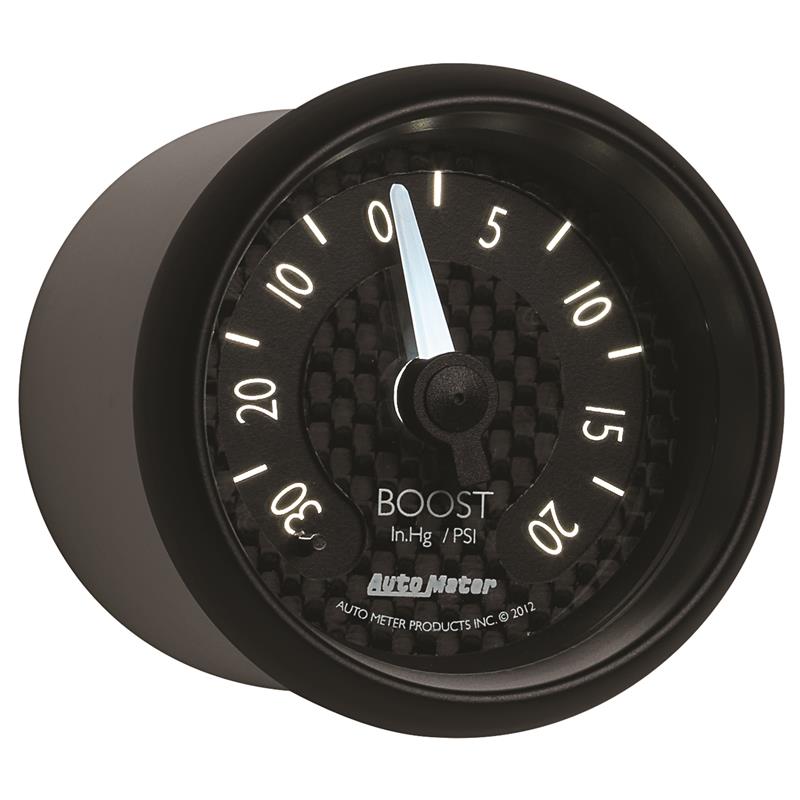 Autometer GT Series 52mm Mechanical 30 In Hg/20 psi Vacuum/Boost Gauge