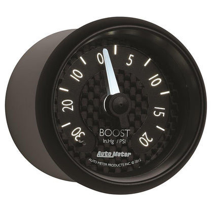Autometer GT Series 52mm Mechanical 30 In Hg/20 psi Vacuum/Boost Gauge