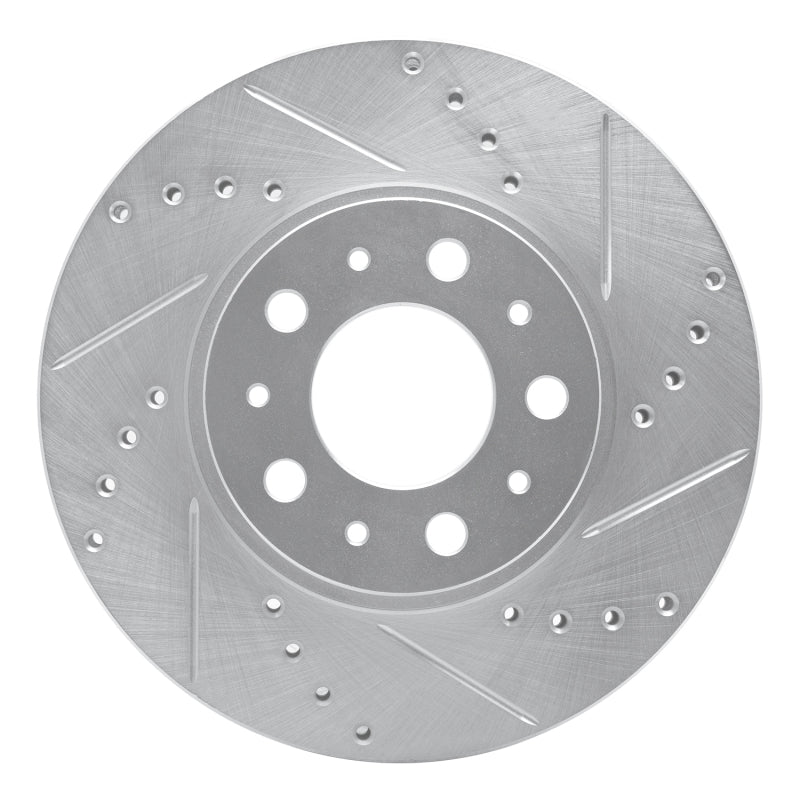 R1 Concepts R1 95-04 Volvo 960 Front Right Drilled & Slotted Silver Brake Rotor