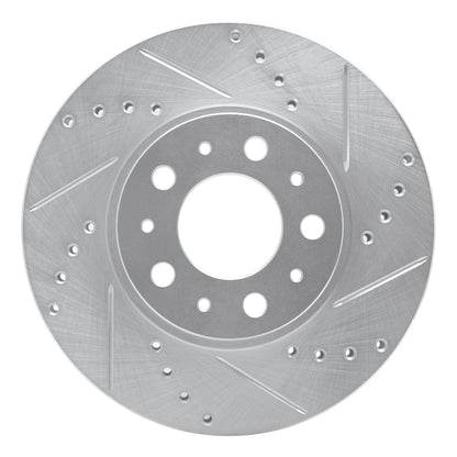R1 Concepts R1 95-04 Volvo 960 Front Right Drilled & Slotted Silver Brake Rotor