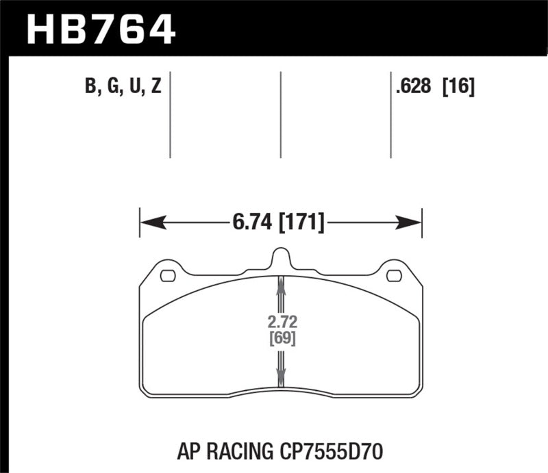Hawk Performance Hawk AP Racing Caliper w/ 36mm Rotor HPS 5.0 Performance Street Brake Pads