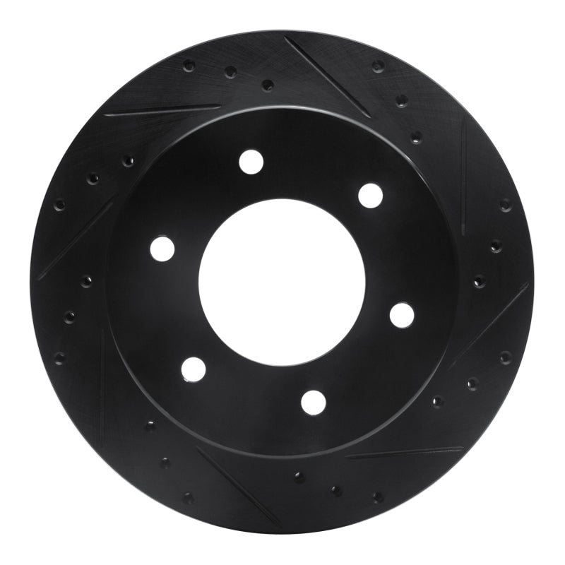 R1 Concepts R1 19-25 Ford BRONCO Rear Right Drilled & Slotted Black Brake Rotor