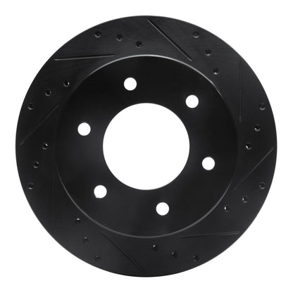 R1 Concepts R1 19-25 Ford BRONCO Rear Right Drilled & Slotted Black Brake Rotor