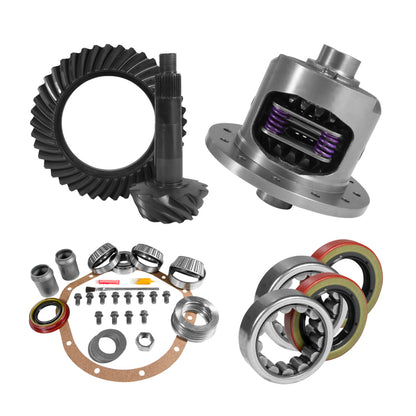 Yukon Gear & Axle Yukon Gear 8.875in GM 12T 4.11 Rear Ring & Pinion Install Kit 30 Spline Positraction Axle Bearings