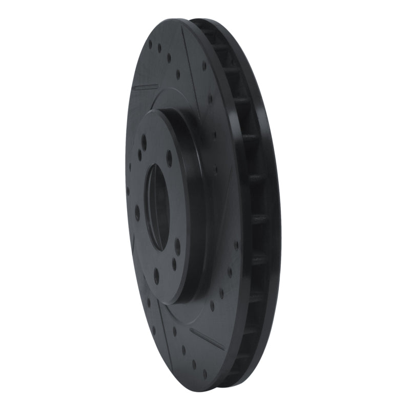 R1 Concepts R1 91-93 Dodge STEALTH Front Right Drilled & Slotted Black Brake Rotor