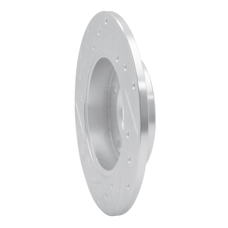 R1 Concepts R1 84-95 Audi 90 Quattro Rear Right Drilled & Slotted Silver Brake Rotor