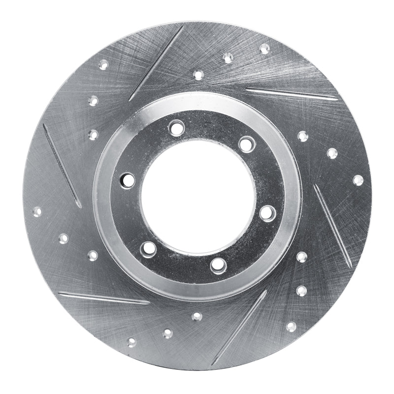 R1 Concepts R1 78-83 Chevrolet Luv Front Left Drilled & Slotted Silver Brake Rotor