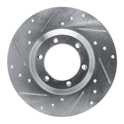 R1 Concepts R1 78-83 Chevrolet Luv Front Left Drilled & Slotted Silver Brake Rotor