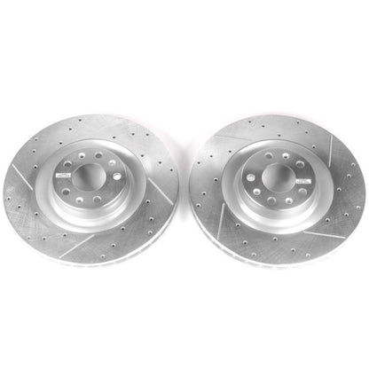 PowerStop Power Stop 09-10 Audi A6 Quattro Front Evolution Drilled & Slotted Rotors - Pair
