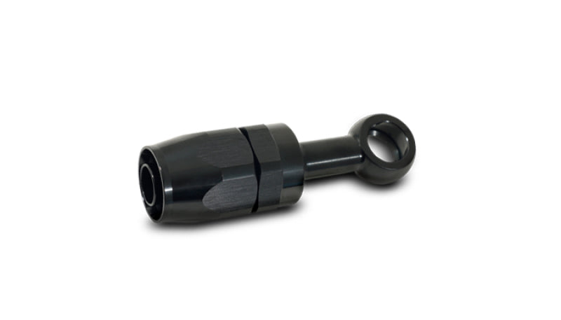 Vibrant -10AN Banjo Hose End Fitting for use with M16 or 5/8in Banjo Bolt - Aluminum Black