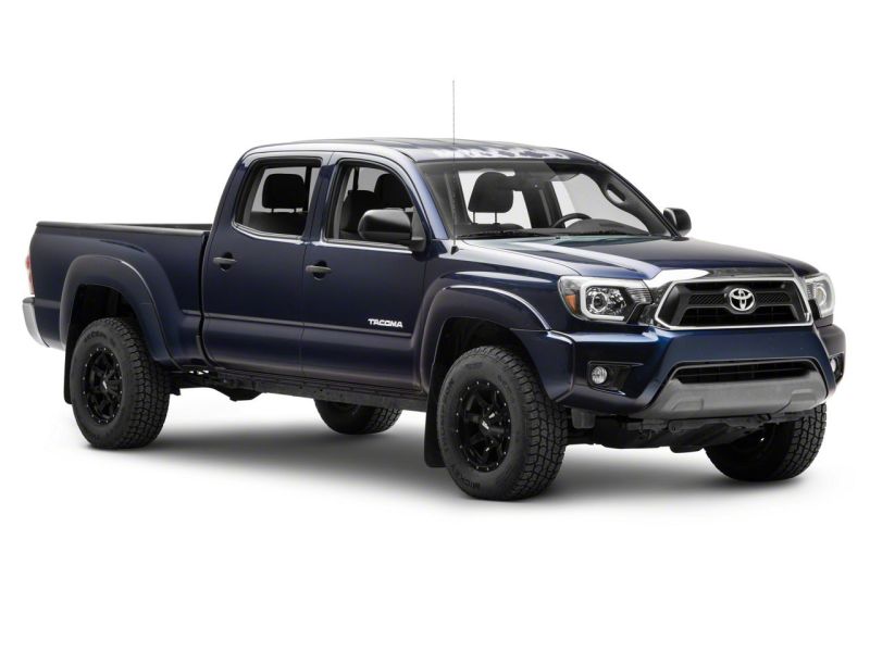 Raxiom 12-15 Toyota Tacoma Axial Projector Headlights w/ SEQL LED Bar- Black Housing (Clear Lens)