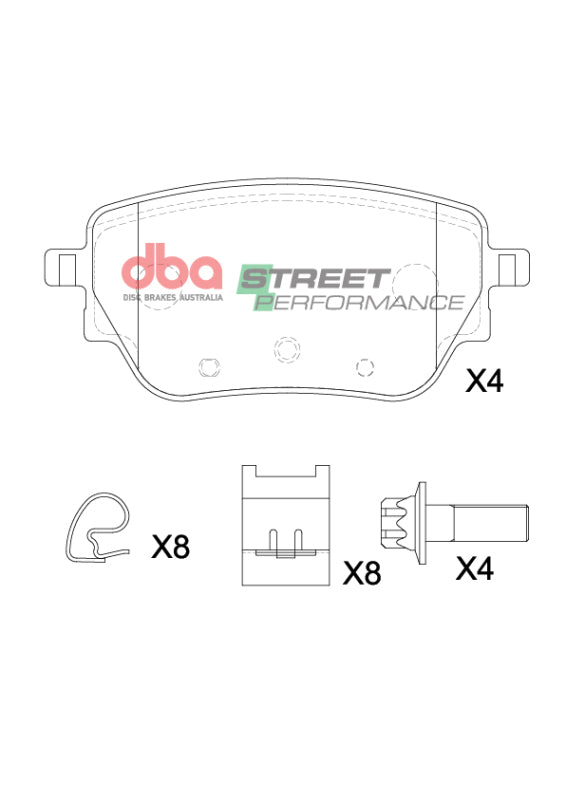 DBA 2018+ Mercedes-Benz A250 Street Series Rear Brake Pads