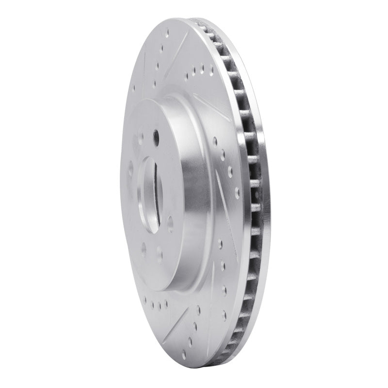 R1 Concepts R1 12-23 Hyundai ACCENT Front Left Drilled & Slotted Silver Brake Rotor
