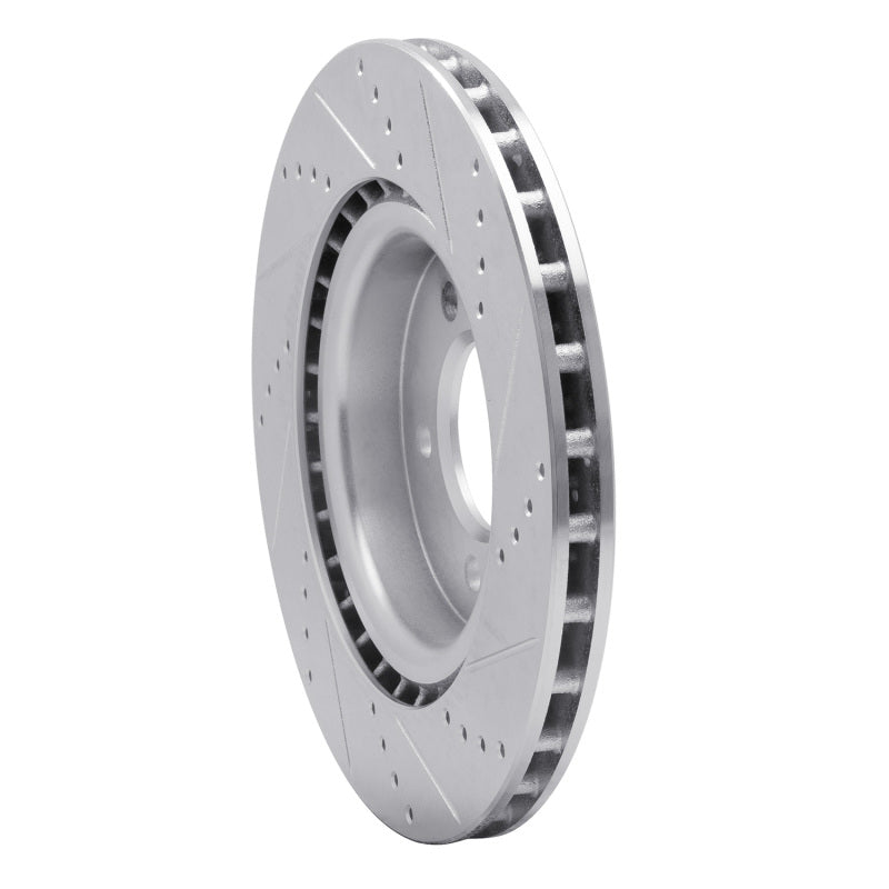 R1 Concepts R1 18-20 Land Rover Discovery Rear Left Drilled & Slotted Silver Brake Rotor