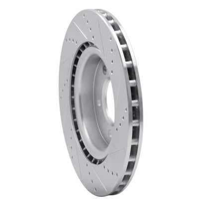 R1 Concepts R1 18-20 Land Rover Discovery Rear Left Drilled & Slotted Silver Brake Rotor
