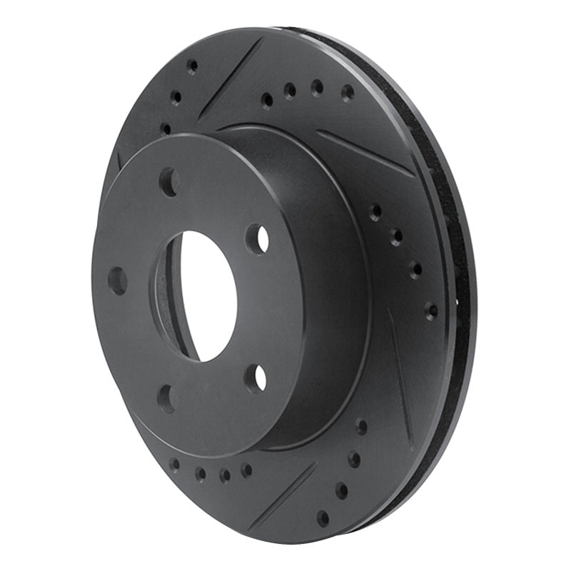 R1 Concepts R1 90-97 Ford AEROSTAR Right Front Drilled & Slotted Black Brake Rotor