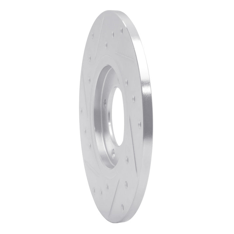 R1 Concepts R1 70-79 Toyota Celica Front Right Drilled & Slotted Silver Brake Rotor