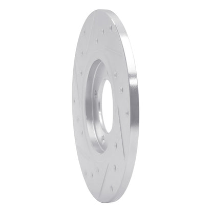 R1 Concepts R1 70-79 Toyota Celica Front Right Drilled & Slotted Silver Brake Rotor