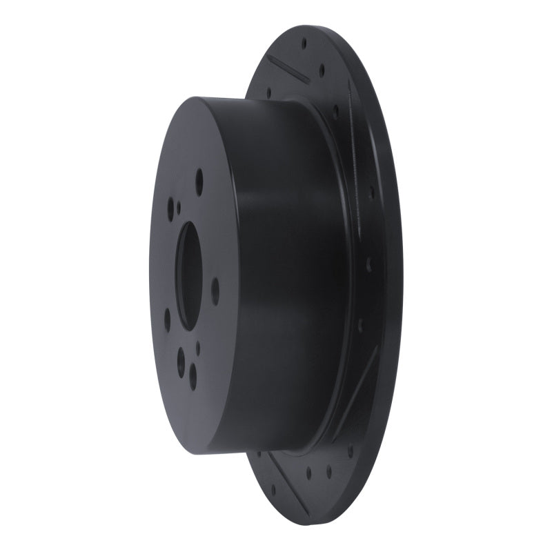 R1 Concepts R1 04-09 Lexus RX330 Rear Right Drilled & Slotted Black Brake Rotor