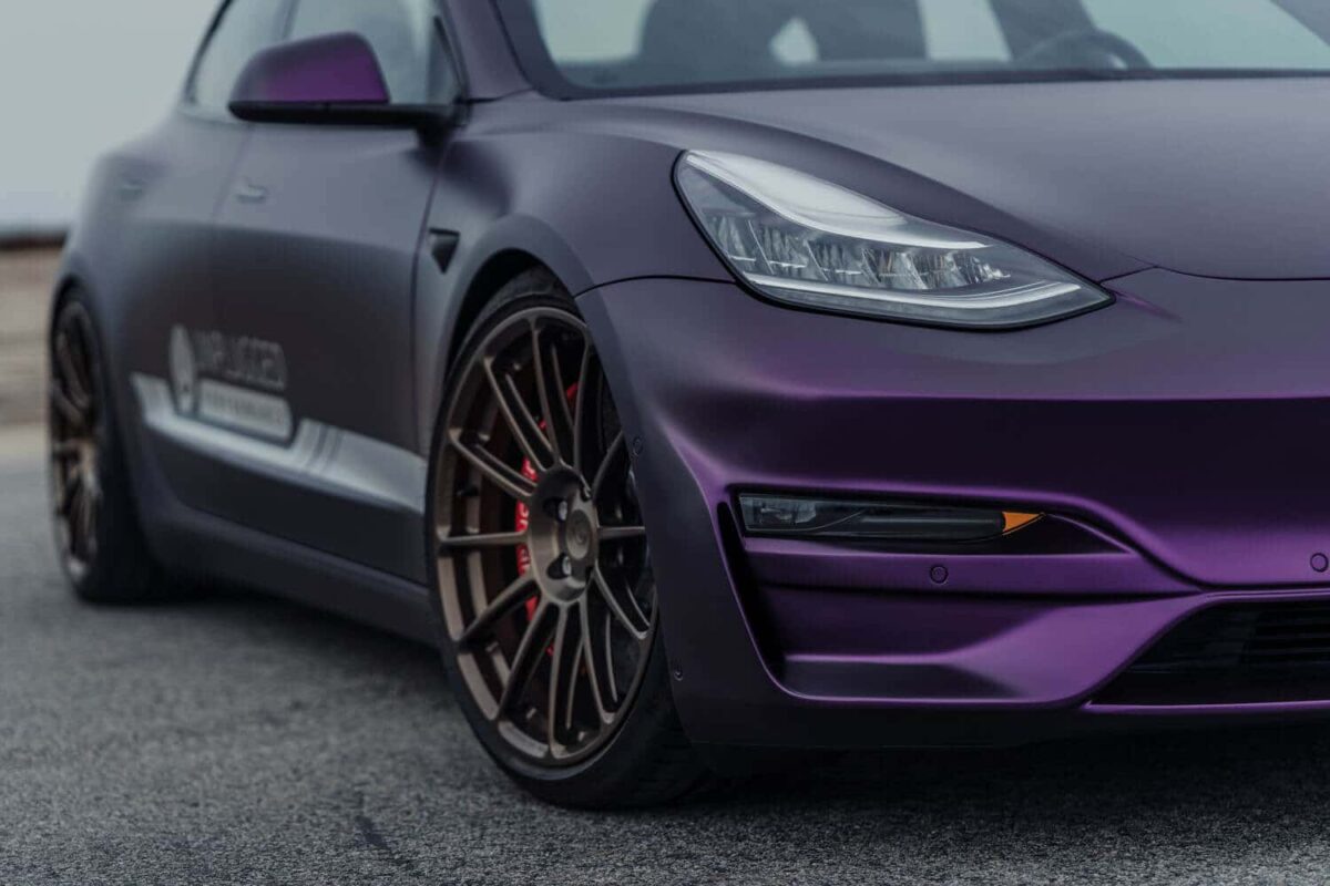 UNPLUGGED PERFORMANCE UP-M3-302-5.1 ASCENSION FRONT FASCIA SYSTEM, PAINTED MIDNIGHT SILVER PMNG FOR TESLA MODEL 3