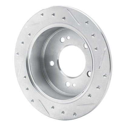 R1 Concepts R1 01-10 Hyundai XG350 Rear Left Drilled & Slotted Silver Brake Rotor