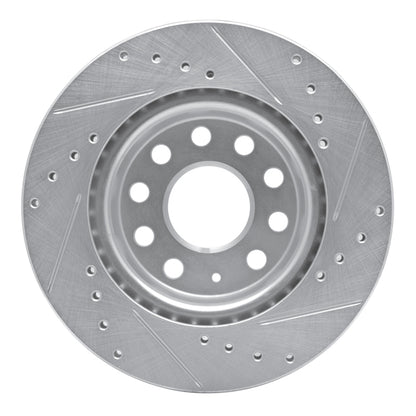 R1 Concepts R1 05-15 Volkswagen Jetta Sedan Front Left Drilled & Slotted Silver Brake Rotor