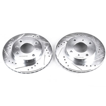 PowerStop Power Stop 91-96 Infiniti G20 Front Evolution Drilled & Slotted Rotors - Pair