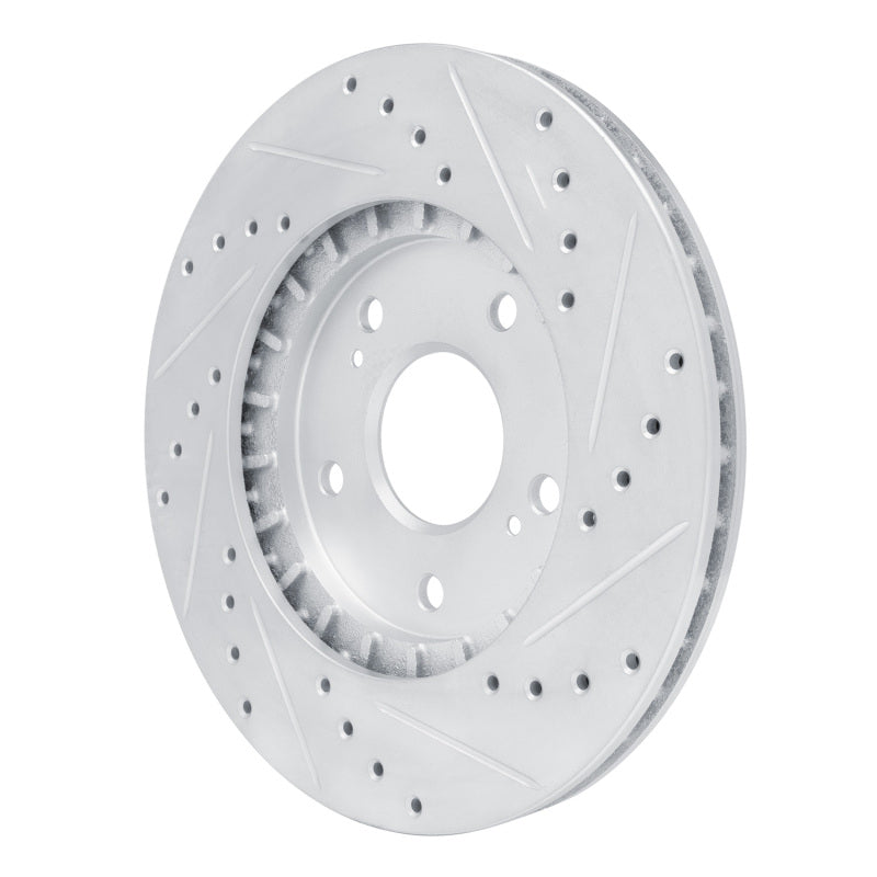 R1 Concepts R1 91-96 Acura NSX Rear Left Drilled & Slotted Silver Brake Rotor