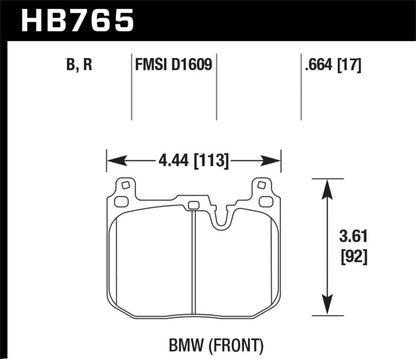 Hawk Performance Hawk 2014 BMW 228i 2.0L Base M Sport Blue Painted Caliper Front ER-1 Brake Pads