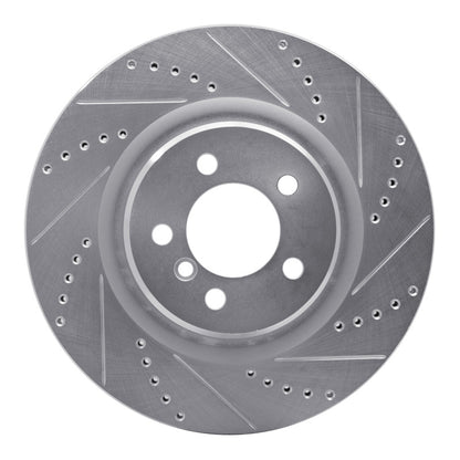 R1 Concepts R1 06-12 Land Rover Range Rover Front Right Drilled & Slotted Silver Brake Rotor