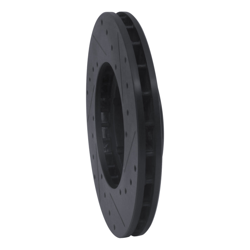 R1 Concepts R1 87-88 Toyota Pickup Front Left Drilled & Slotted Black Brake Rotor