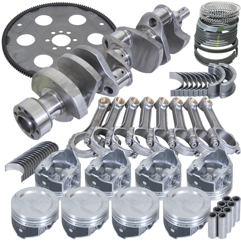 Eagle Chevy 350 1Pc 3.750in Crank 5.700in I-Beam Rod 4.000in Pistons 153 Tooth FP Balanced Assembly