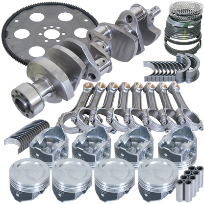 Eagle Chevy 350 1Pc 3.750in Crank 5.700in I-Beam Rod 4.000in Pistons 153 Tooth FP Balanced Assembly