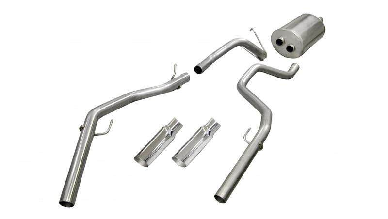 CORSA Performance Corsa 2009-2019 -14 Dodge Ram Quad Cab/Short Bed 1500 4.7L V8 Polished Sport Cat-Back Exhaust