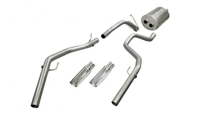 CORSA Performance Corsa 2009-2019 -14 Dodge Ram Quad Cab/Short Bed 1500 4.7L V8 Polished Sport Cat-Back Exhaust