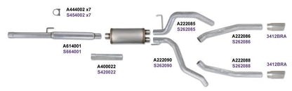 Diamond Eye Performance Diamond Eye KIT 3in Catback DUAL AL: DODGE 1500 2009-12 HEMI